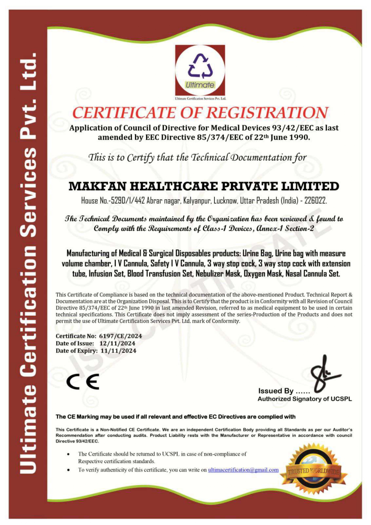 ISO 9001 Certificate